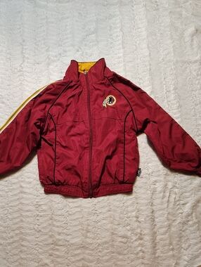 NFL Youth Burgundy Puffer Jacket with Yellow Accents